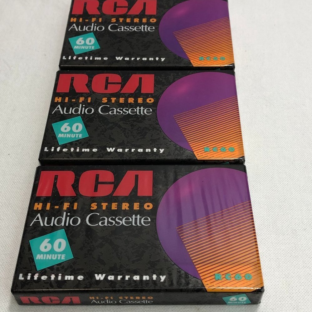 RCA Hi-Fi Stereo Set of 3 Blank Cassette Tapes NEW